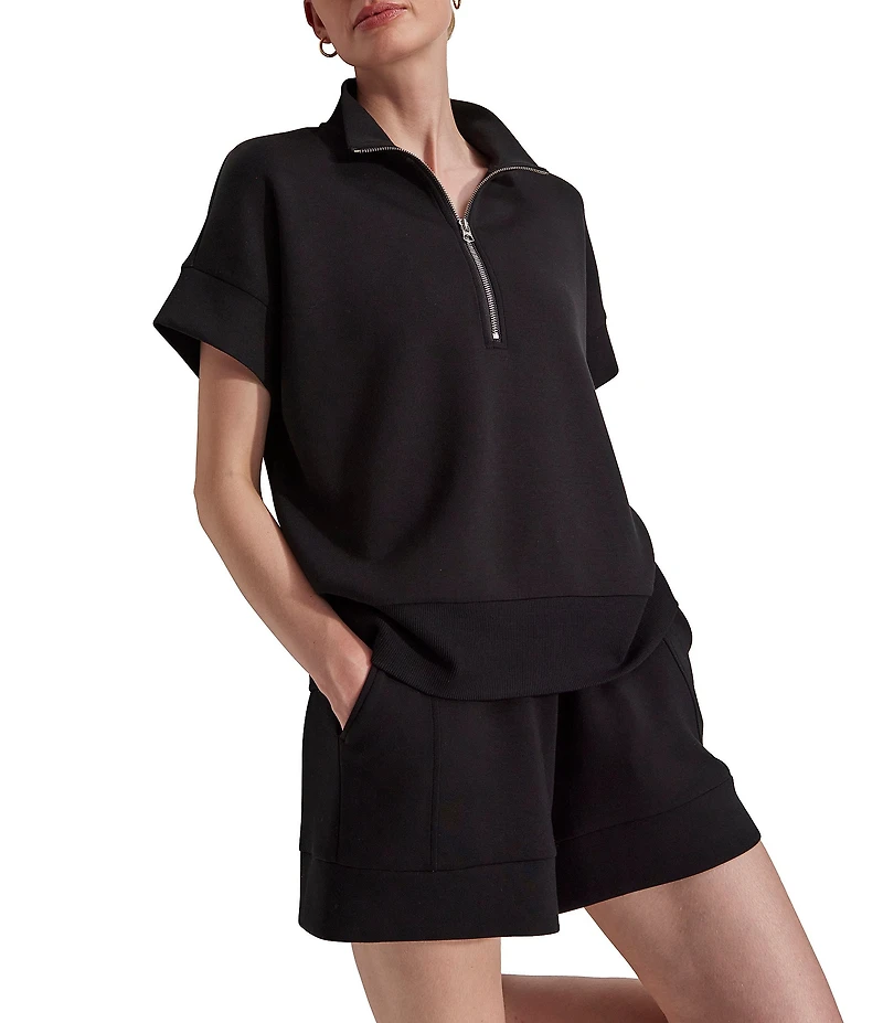 Varley Ritchie Half Zip Short Sleeve Sweatshirt