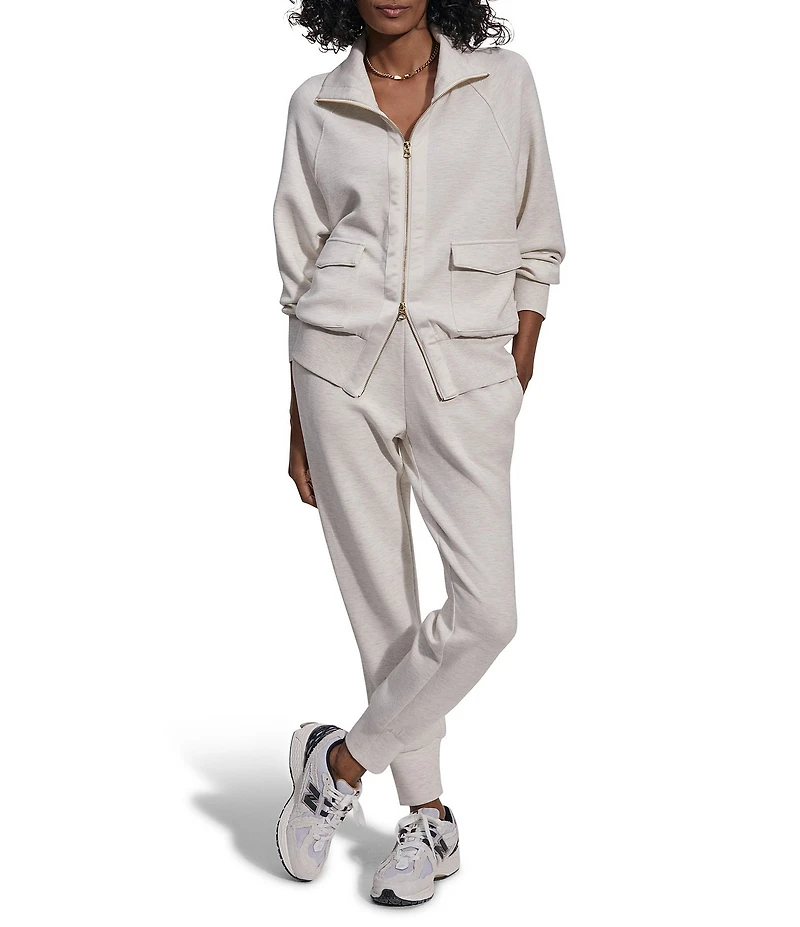 Varley Roxbury DoubleSoft® Stand Collar Raglan Long Sleeve Zip Through Sweat Jacket