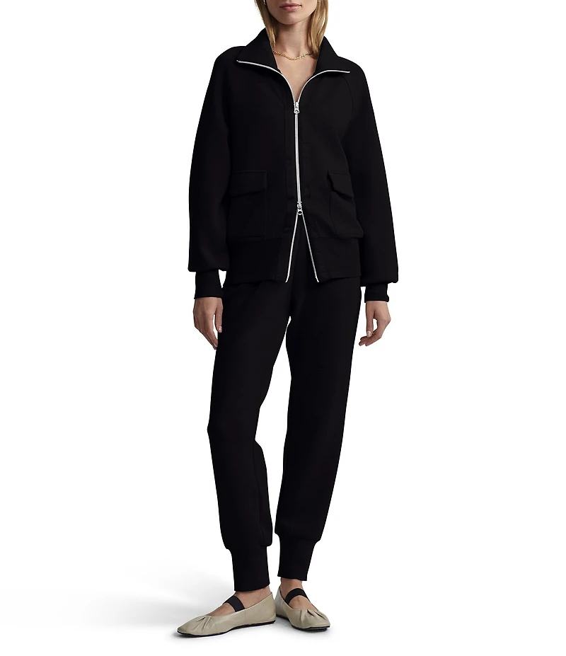 Varley Roxbury DoubleSoft® Stand Collar Raglan Long Sleeve Zip Through Sweat Jacket