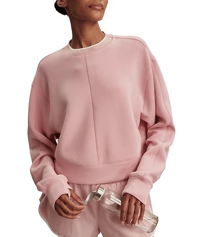 Varley Tasmin Crew Neck Long Sleeve Coordinating Cropped Sweatshirt