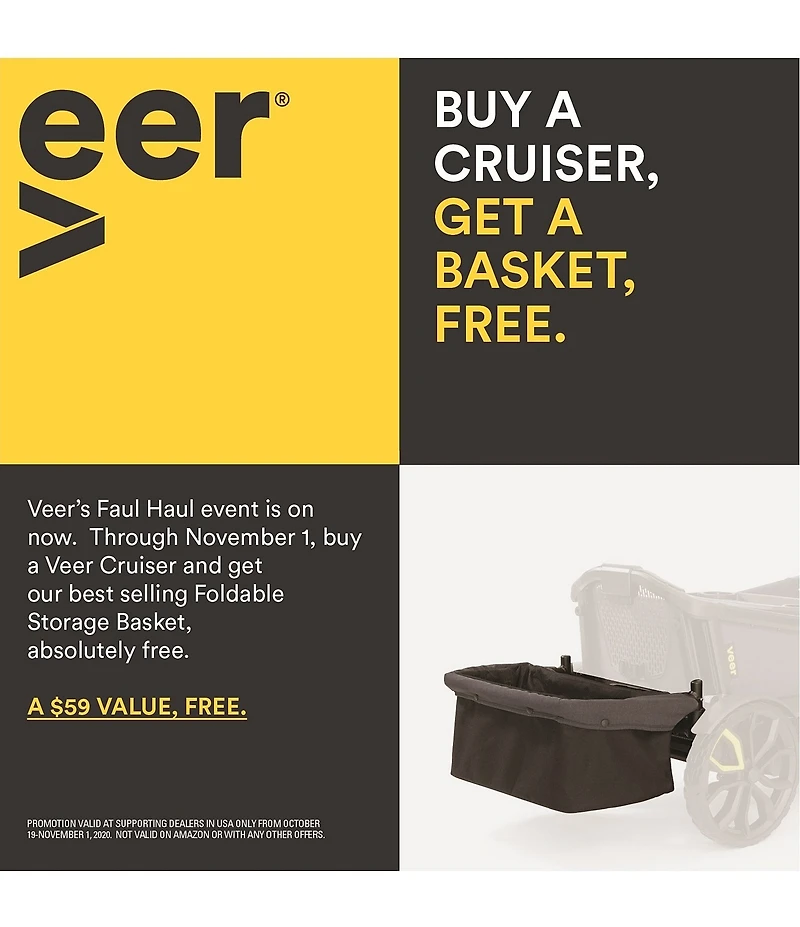 Veer Foldable Rear Storage Basket For Veer Cruiser