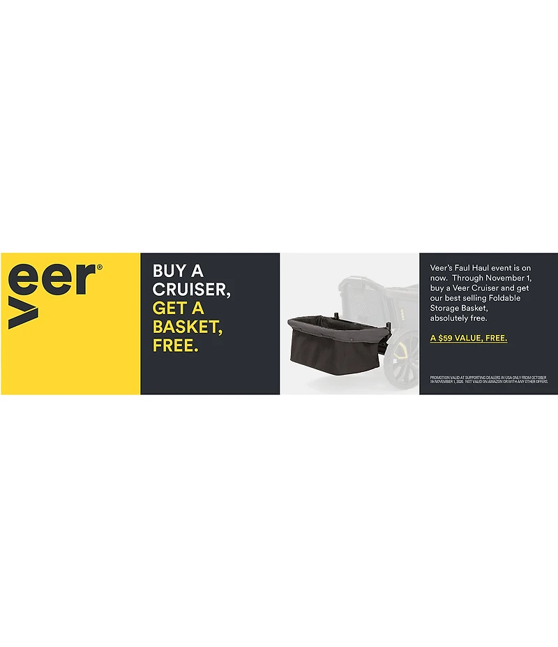 Veer Foldable Rear Storage Basket For Veer Cruiser