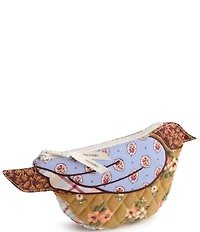 Vera Bradley Bird Floral Print Denim Cosmetic Bag