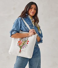Vera Bradley Bouquet Woodlark Cotton Tote Bag