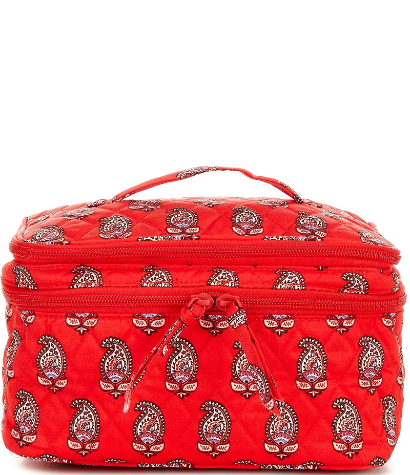 Vera Bradley Brush Up Cosmetic Case Flowering Paisley Goji Berry