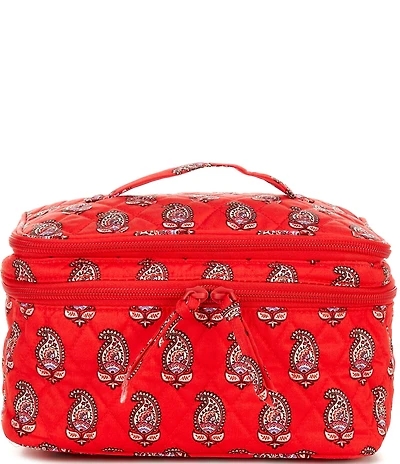 Vera Bradley Brush Up Cosmetic Case Flowering Paisley Goji Berry