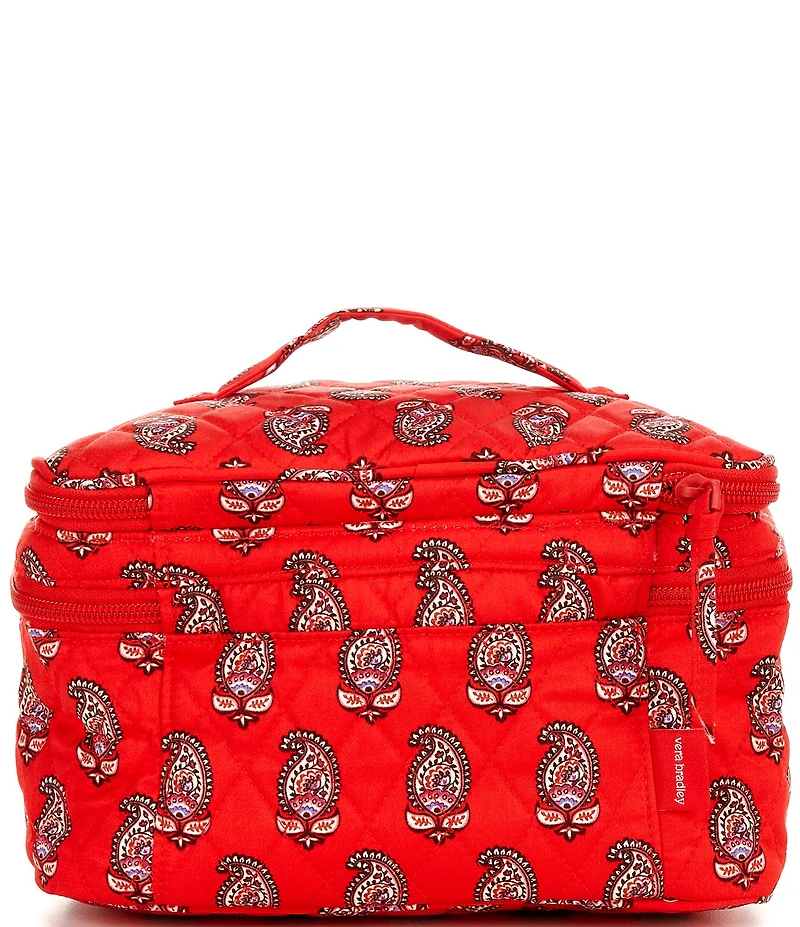 Vera Bradley Brush Up Cosmetic Case Flowering Paisley Goji Berry