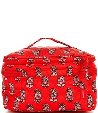Vera Bradley Brush Up Cosmetic Case Flowering Paisley Goji Berry