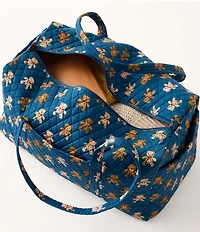 Vera Bradley Bunch of Bears Premium Cotton Large Original Zip Duffel Bag