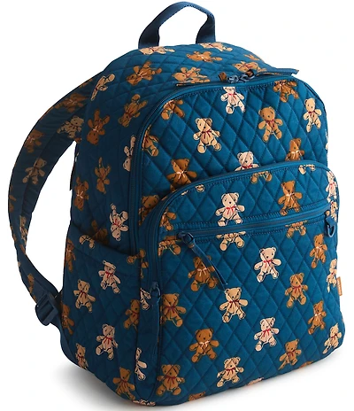 Vera Bradley Bancroft Premium Cotton Bear Print Backpack