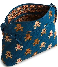 Vera Bradley Original Zip Hipster Premium Cotton Bear Print Crossbody Bag