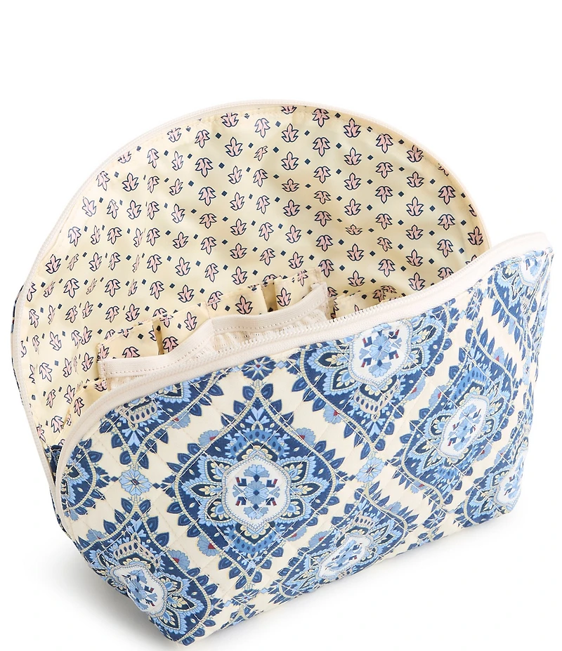 Vera Bradley Cambridge Blue Large Dome Cosmetic Bag
