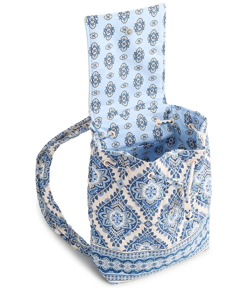 Vera Bradley Cambridge Blue Original Drawstring Backpack