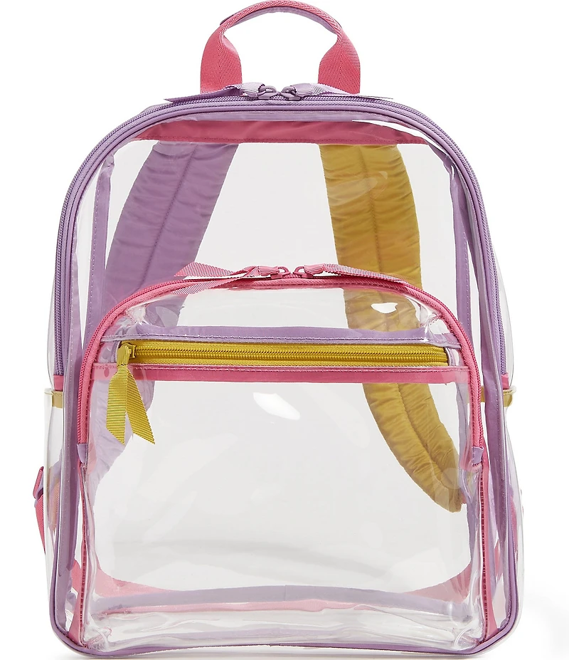 Vera Bradley Clear Contrast Trim Large Backpack