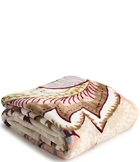 Vera Bradley Don't Leaf Me Paisley Plush Throw Blanket