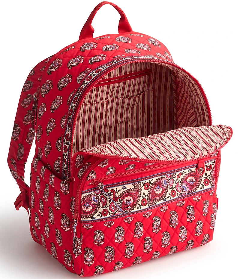 Vera Bradley Flowering Paisley Goji Berry Bancroft Backpack