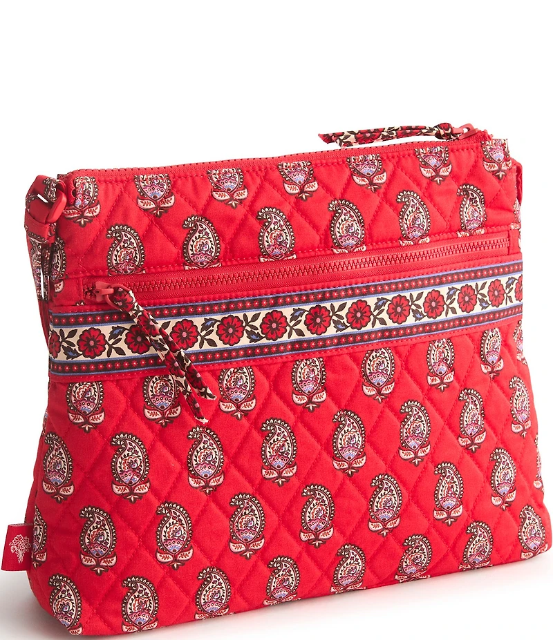 Vera Bradley Flowering Paisley Goji Berry Original Zip Hipster