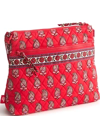 Vera Bradley Flowering Paisley Goji Berry Original Zip Hipster