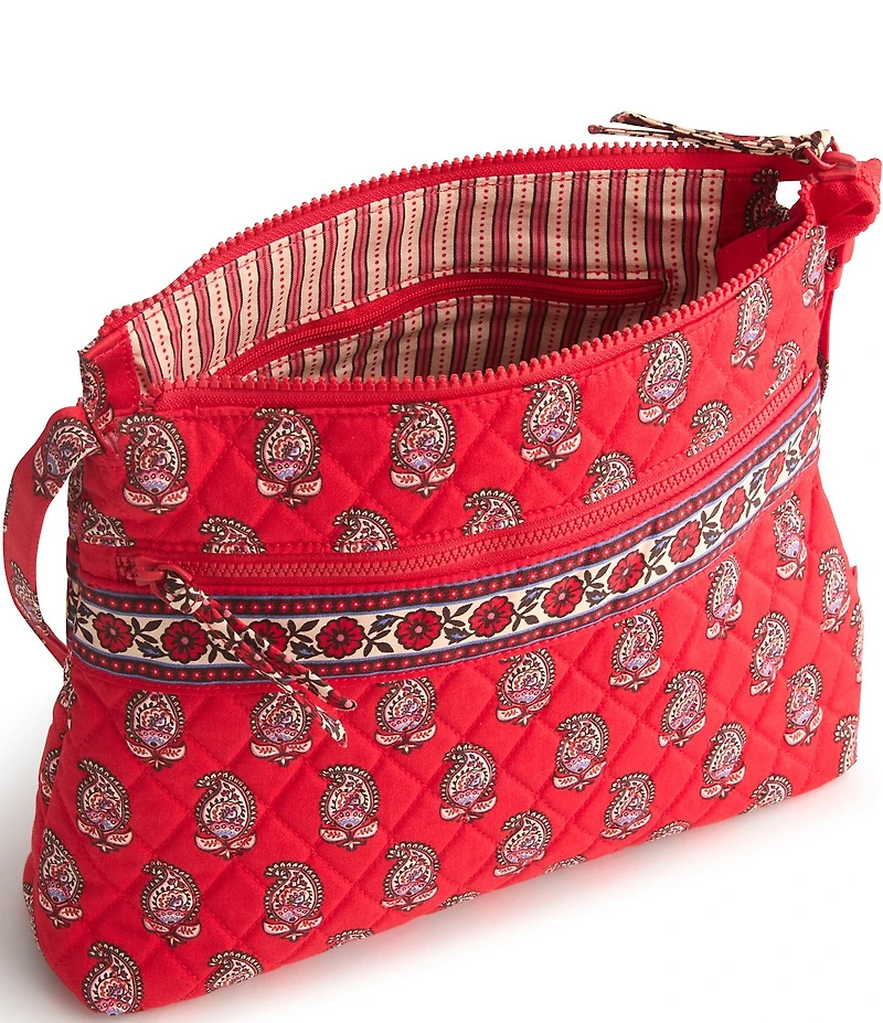 Vera Bradley Flowering Paisley Goji Berry Original Zip Hipster