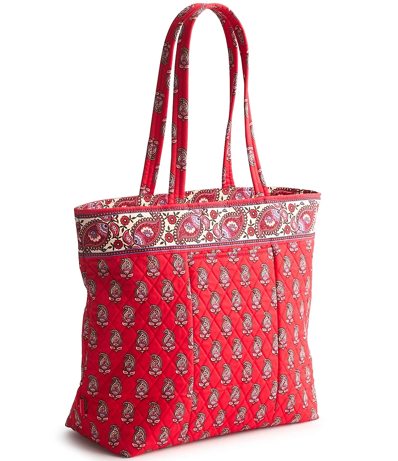 Vera Bradley Flowering Paisley Goji Berry Original Zip Tote Bag