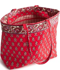 Vera Bradley Flowering Paisley Goji Berry Original Zip Tote Bag