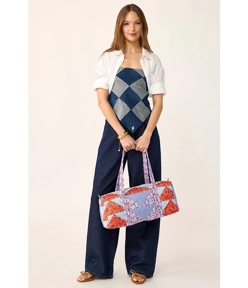 Vera Bradley Flying Geese Patchwork Small Original Duffel Bag