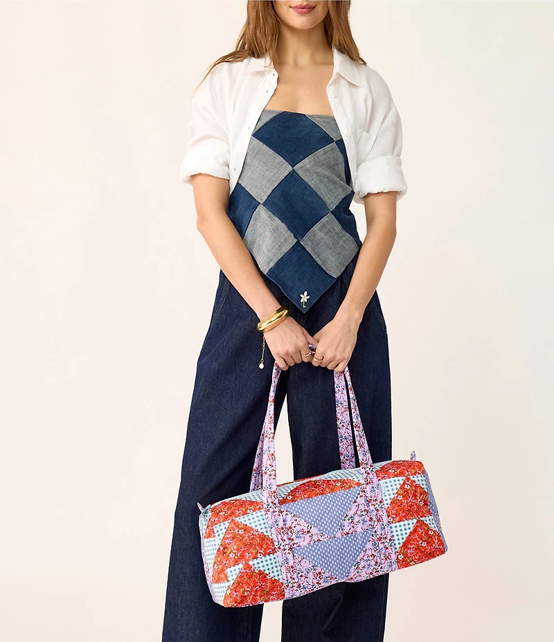 Vera Bradley Flying Geese Patchwork Small Original Duffel Bag