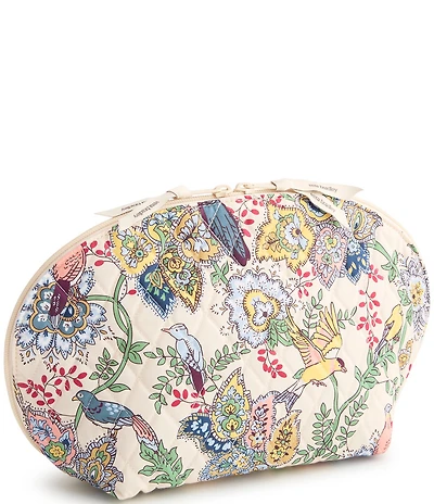 Vera Bradley Large Dome Floral & Bird Cosmetic Case