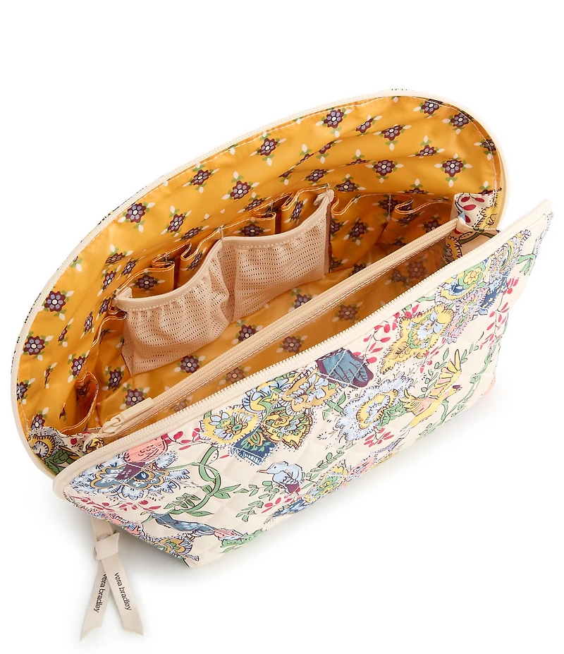 Vera Bradley Large Dome Floral & Bird Cosmetic Case