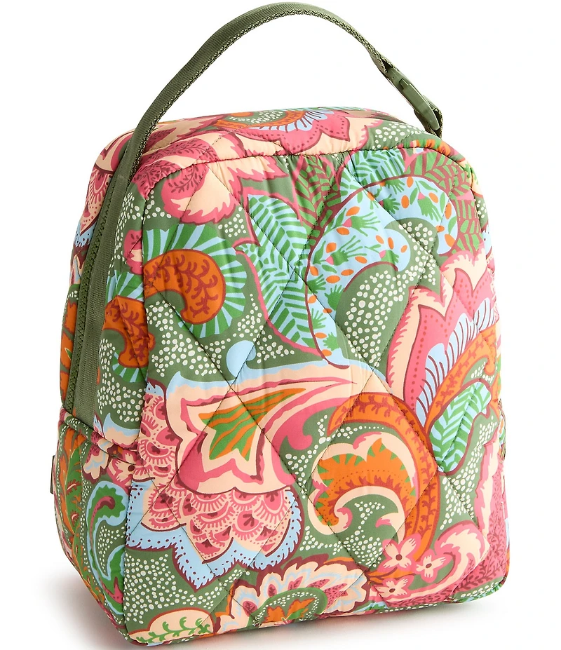 Vera Bradley Large Leaf Me Not Paisley Featherweight Nylon Lunch Bag