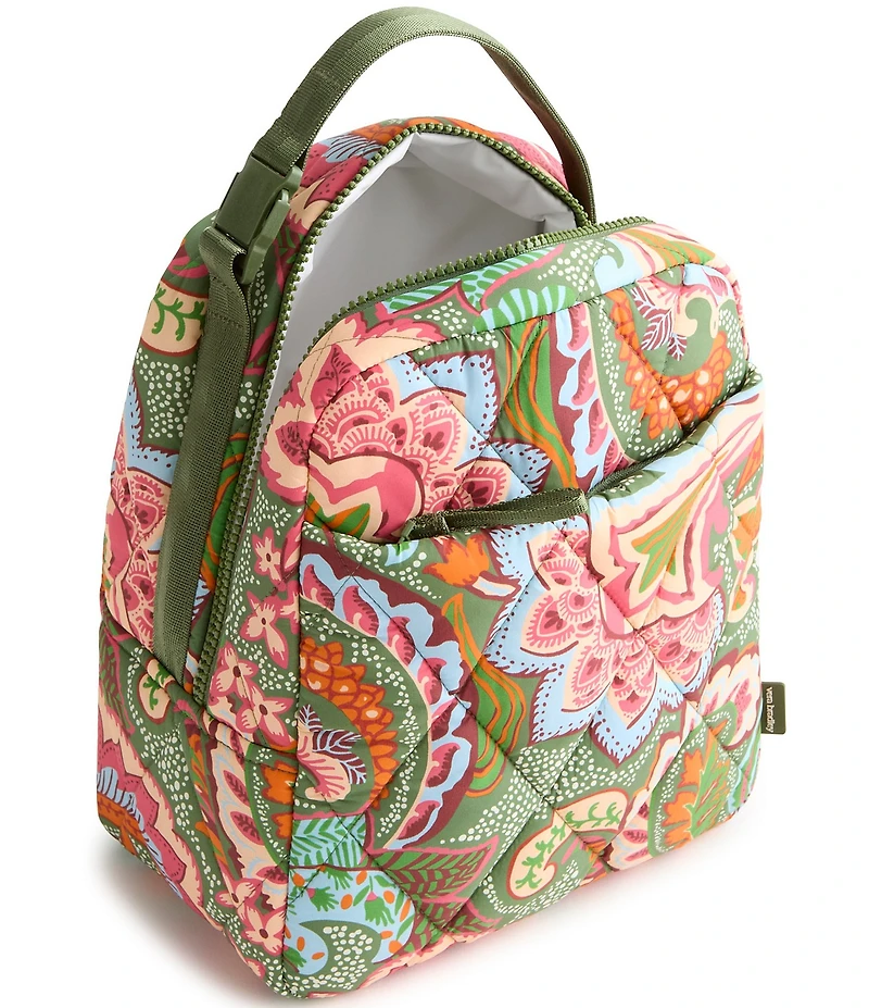 Vera Bradley Large Leaf Me Not Paisley Featherweight Nylon Lunch Bag