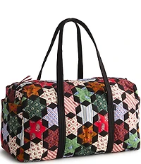 Vera Bradley Large Original Premium Cotton Star Patchwork Zip-Top Duffel Bag