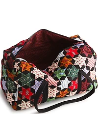 Vera Bradley Large Original Premium Cotton Star Patchwork Zip-Top Duffel Bag