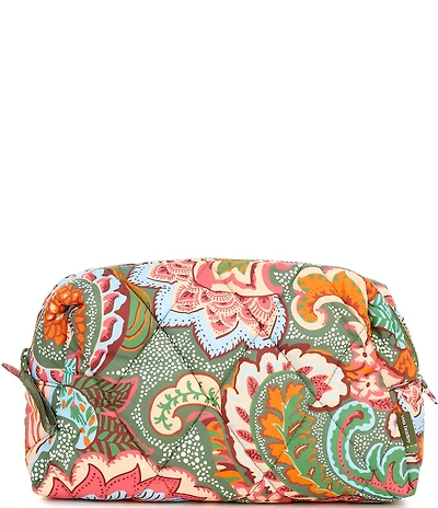 Vera Bradley Leaf Me Not Paisley Large Cosmetic Case