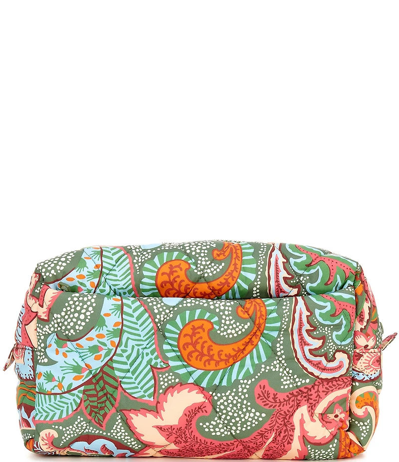 Vera Bradley Leaf Me Not Paisley Large Cosmetic Case