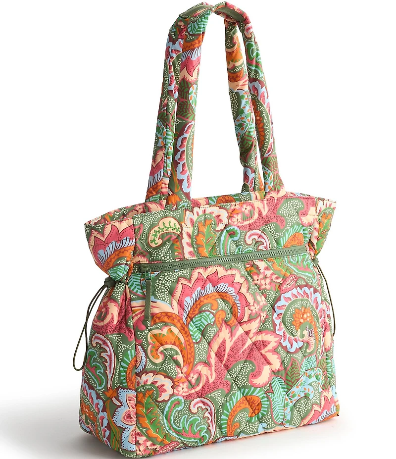 Vera Bradley Leaf Me Not Paisley Nylon Original Zip Tote Bag