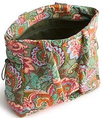 Vera Bradley Leaf Me Not Paisley Nylon Original Zip Tote Bag