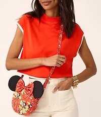 Vera Bradley Mickey & Minnie Petal Multi Collection Minnie Mouse Crossbody