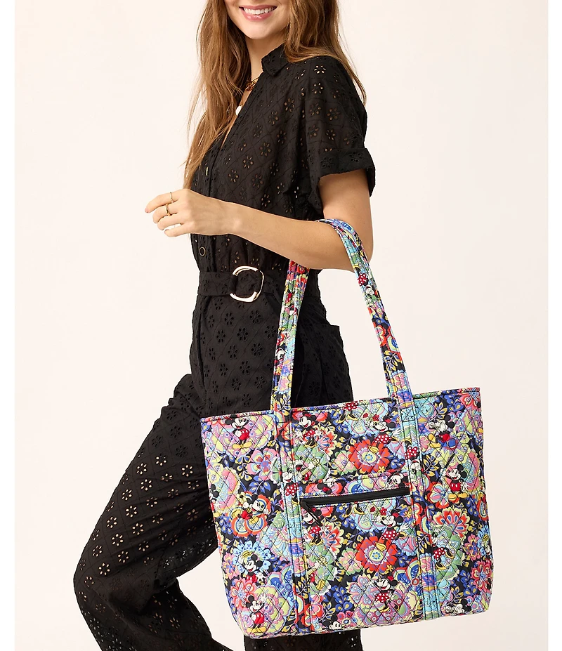 Vera Bradley Mickey & Minnie Petal Multi Collection Original Vera Tote Bag