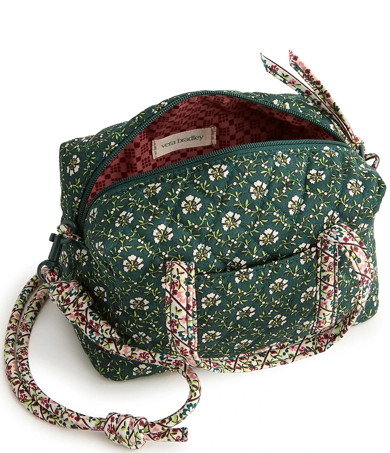 Vera Bradley Mini Original Duffel Zip-Top Mistletoe Lattice Premium Cotton Crossbody Bag