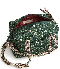 Vera Bradley Mini Original Duffel Zip-Top Mistletoe Lattice Premium Cotton Crossbody Bag
