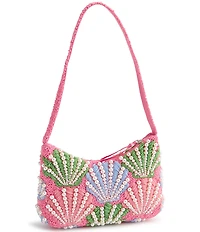 Vera Bradley Mini Roxbury Crescent Beaded Cottage Shells Shoulder Bag