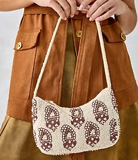Vera Bradley Mini Roxbury Crescent Beaded Shoulder Bag