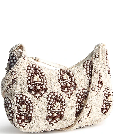 Vera Bradley Mini Roxbury Crescent Beaded Shoulder Bag