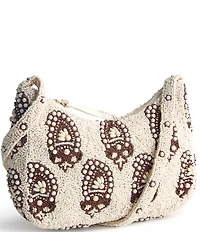 Vera Bradley Mini Roxbury Crescent Beaded Shoulder Bag