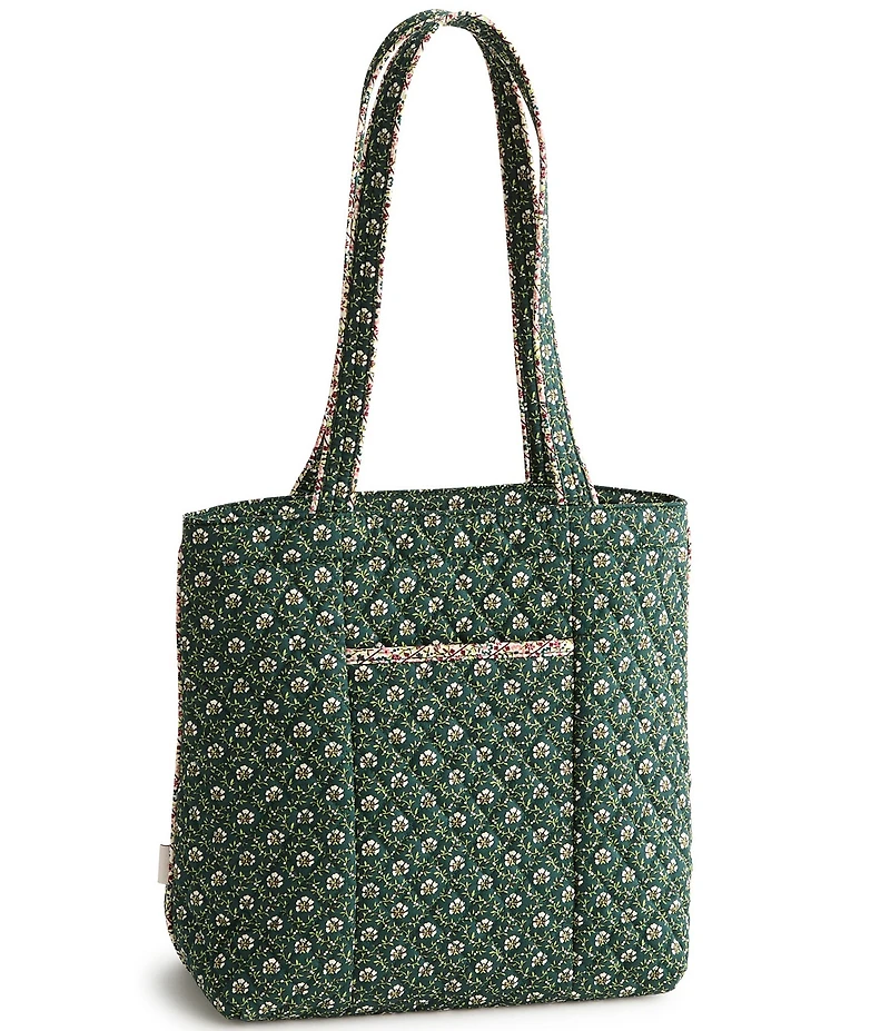 Vera Bradley Mistletoe Lattice Premium Cotton Small Original Zip Tote Bag