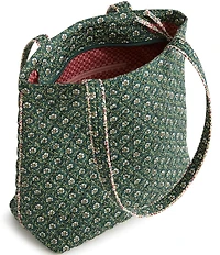 Vera Bradley Mistletoe Lattice Premium Cotton Small Original Zip Tote Bag