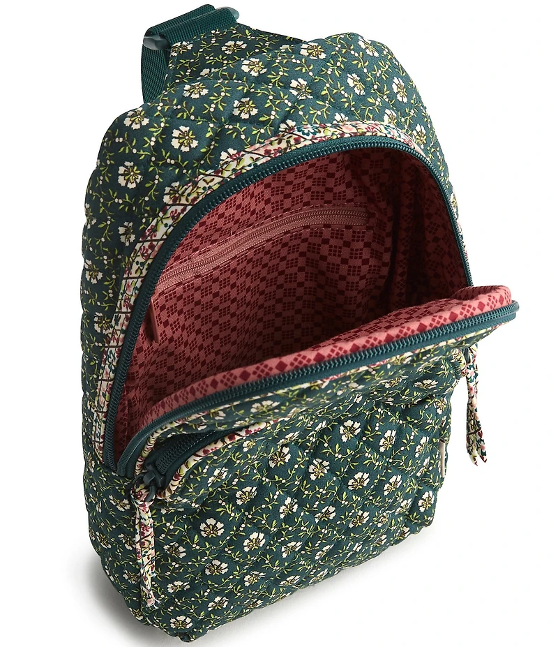 Vera Bradley Mistletoe Lattice Print Lorman Premium Cotton Sling Backpack