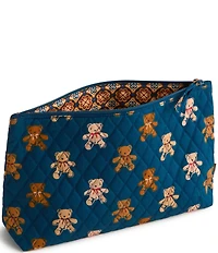 Vera Bradley Premium Cotton Bunch of Bears Large Zip Pouch