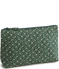 Vera Bradley Premium Cotton Mistletoe Lattice Large Zip Pouch